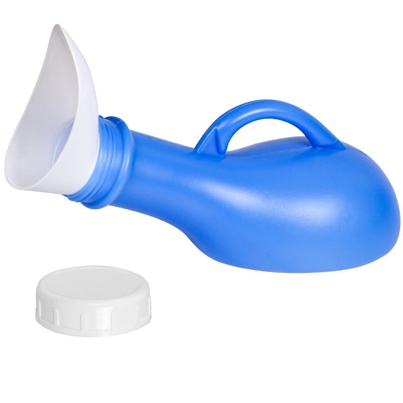 CUNQN Unisex Urinal Portable Urine Bottles Urinals for Men Woman Emergency Toilet Plastic Pee Container with Lid 1000ML for Camping Outdoor Travel - Image 1
